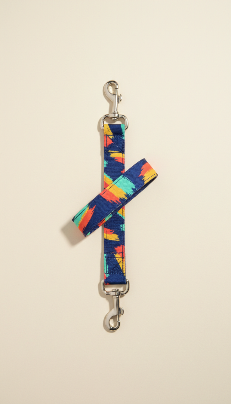 Canvas Leash With Painterly Print