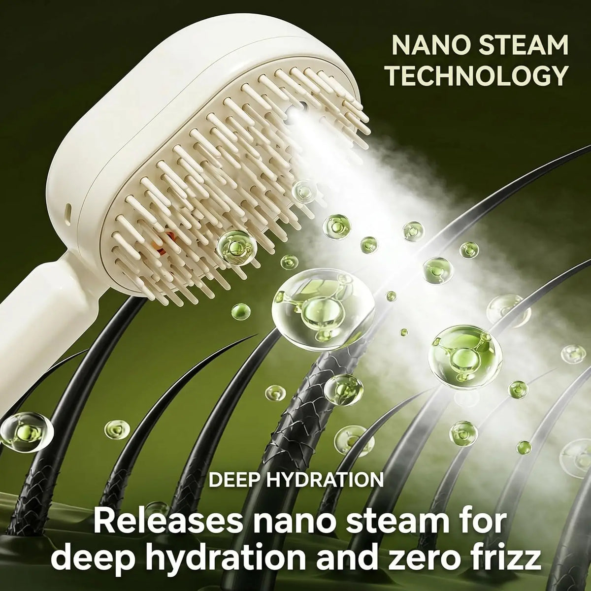 3-In-1 Electric Spray Hair Brush Air Cushions Massage Comb Mist Function Stronger Ion Technology Less Essential Oil Brush