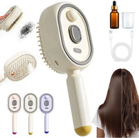 3-In-1 Electric Spray Hair Brush Air Cushions Massage Comb Mist Function Stronger Ion Technology Less Essential Oil Brush